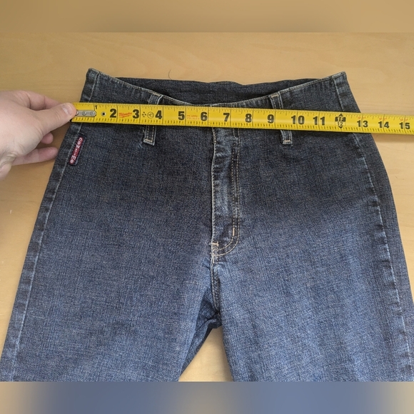 Y2K 2000' Flare Jeans Size 24 High Waist Brand New Time  Stretch Material - Picture 9 of 13